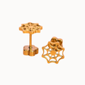 Pierced Co - Gold Spider Web Earrings
