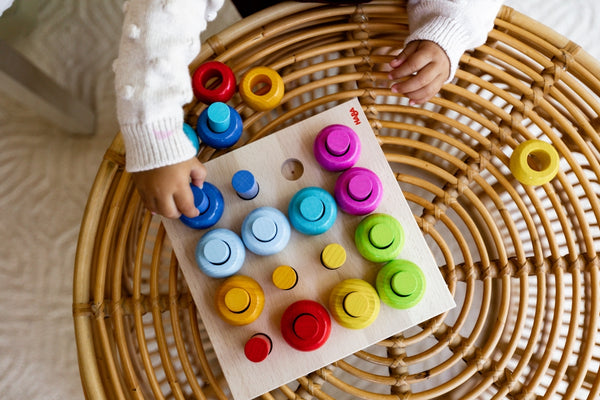 Haba USA - Rainbow Whirls Pegging Game