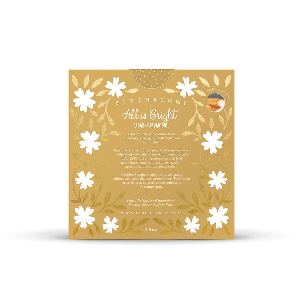 FinchBerry - All is Bright Stocking Stuffer Vegan Holiday Boxed Soap