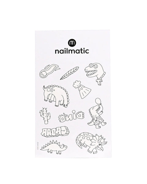 Nailmatic USA - Temporary Coloring Tattoos - Dinosaurs