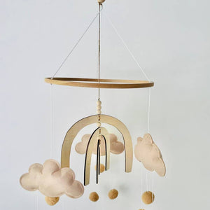Timber Tinkers - Boho Rainbow Natural Nursery Mobile