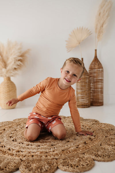 babysprouts clothing company - Long Sleeve Rash Guard Swim Shirt Sunset