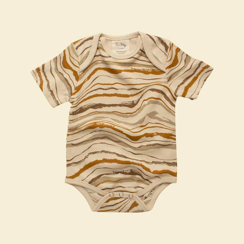 Organic Baby Short-Sleeve Bodysuit - Wave