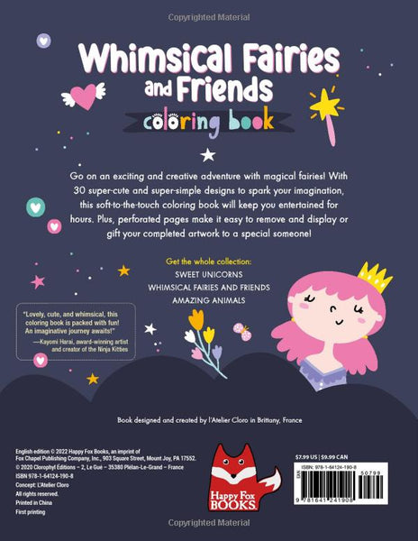Coloring Book - Whimsical Fairies and Friends