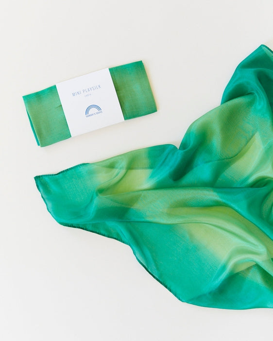 Mini Earth Playsilks - Open- Ended 100% Natural Silk Toys - Forest