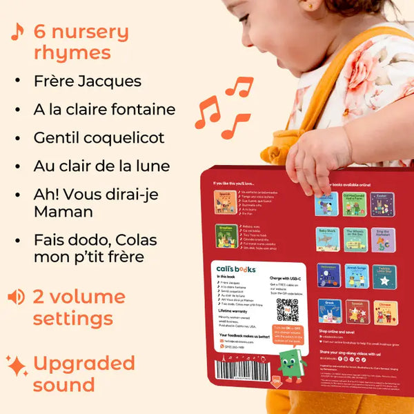 Cali's Books - French Nursery Rhymes Book-Bilingual Sound Books