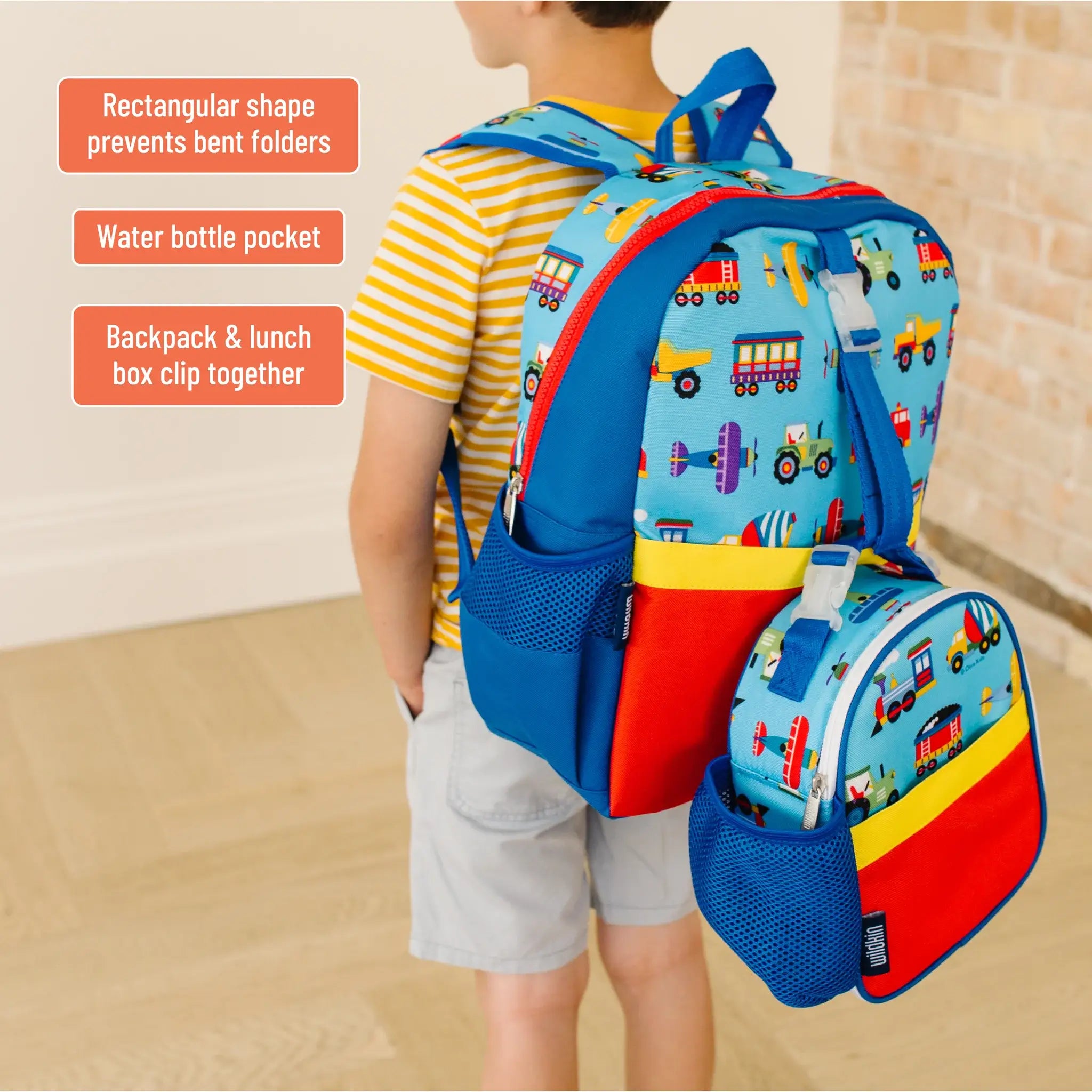 Wildkin - Trains, Planes & Trucks - Pack-It-All Backpack
