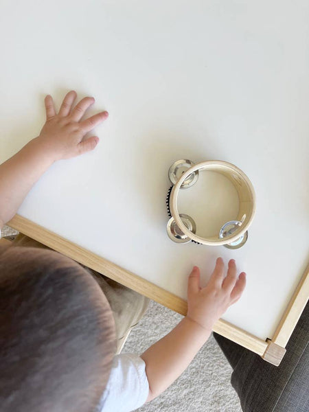 Baby Mini Wooden Tambourine - Kids Drum Instrument Toy