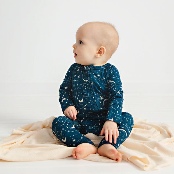 Infant/ Toddler Bamboo Sleeper Midnight Blue Constellation Pajamas