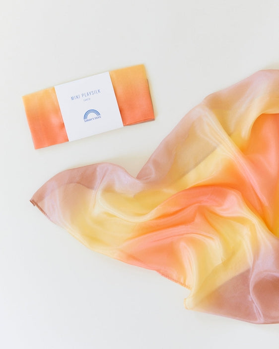 Mini Earth Playsilks - Open- Ended 100% Natural Silk Toys - Desert