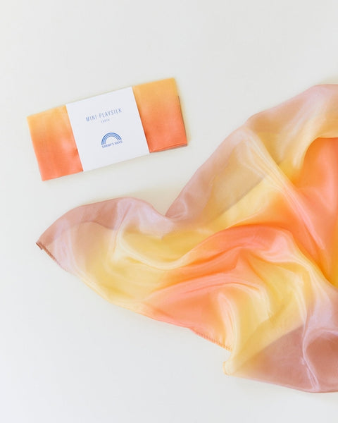 Mini Earth Playsilks - Open- Ended 100% Natural Silk Toys - Desert
