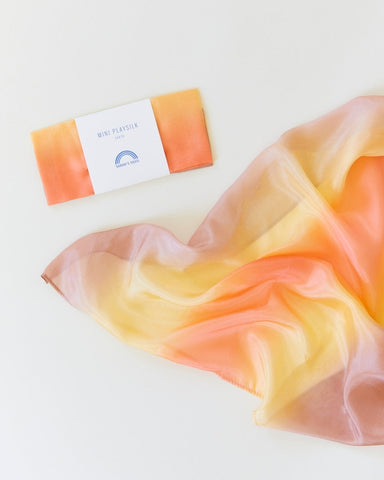 Mini Earth Playsilks - Open- Ended 100% Natural Silk Toys - Desert