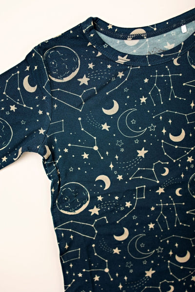 Infant/ Toddler Bamboo Sleeper Midnight Blue Constellation Pajamas