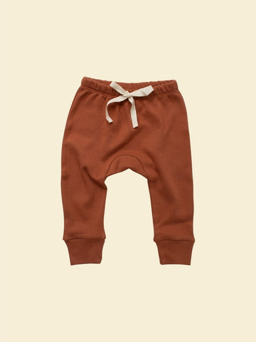 Organic Baby & Toddler Pants - Terracotta
