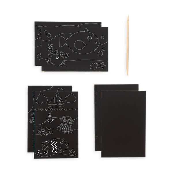 OOLY - Mini Scratch & Scribble Art Kit: Friendly Fish