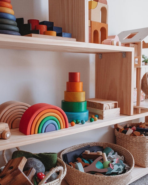 Q Toys - Natural Colored Stacking Bowls