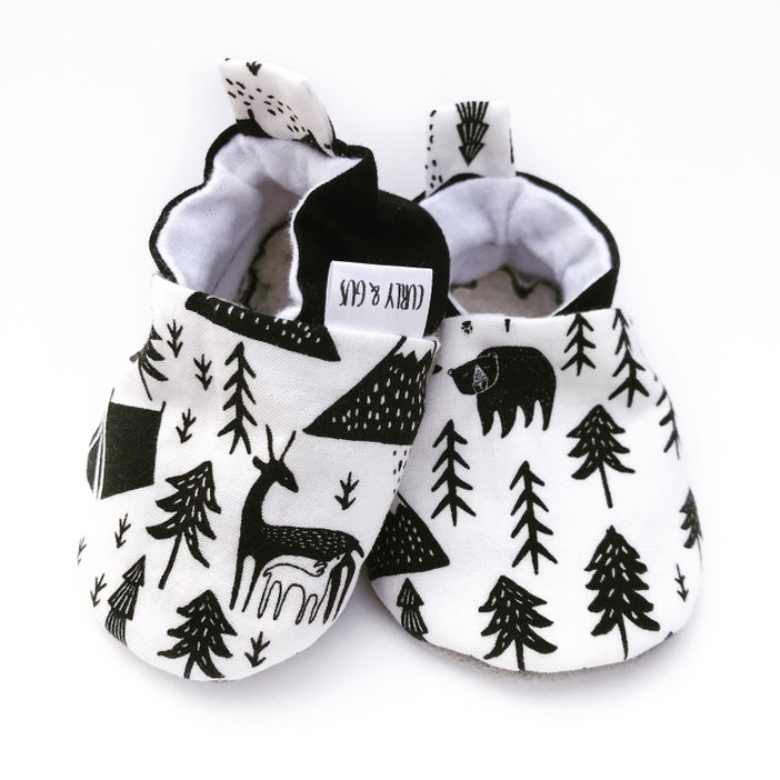 Woodland Baby Shoes Gray Faux Suede