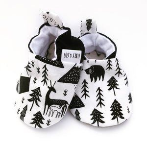 Woodland Baby Shoes Gray Faux Suede