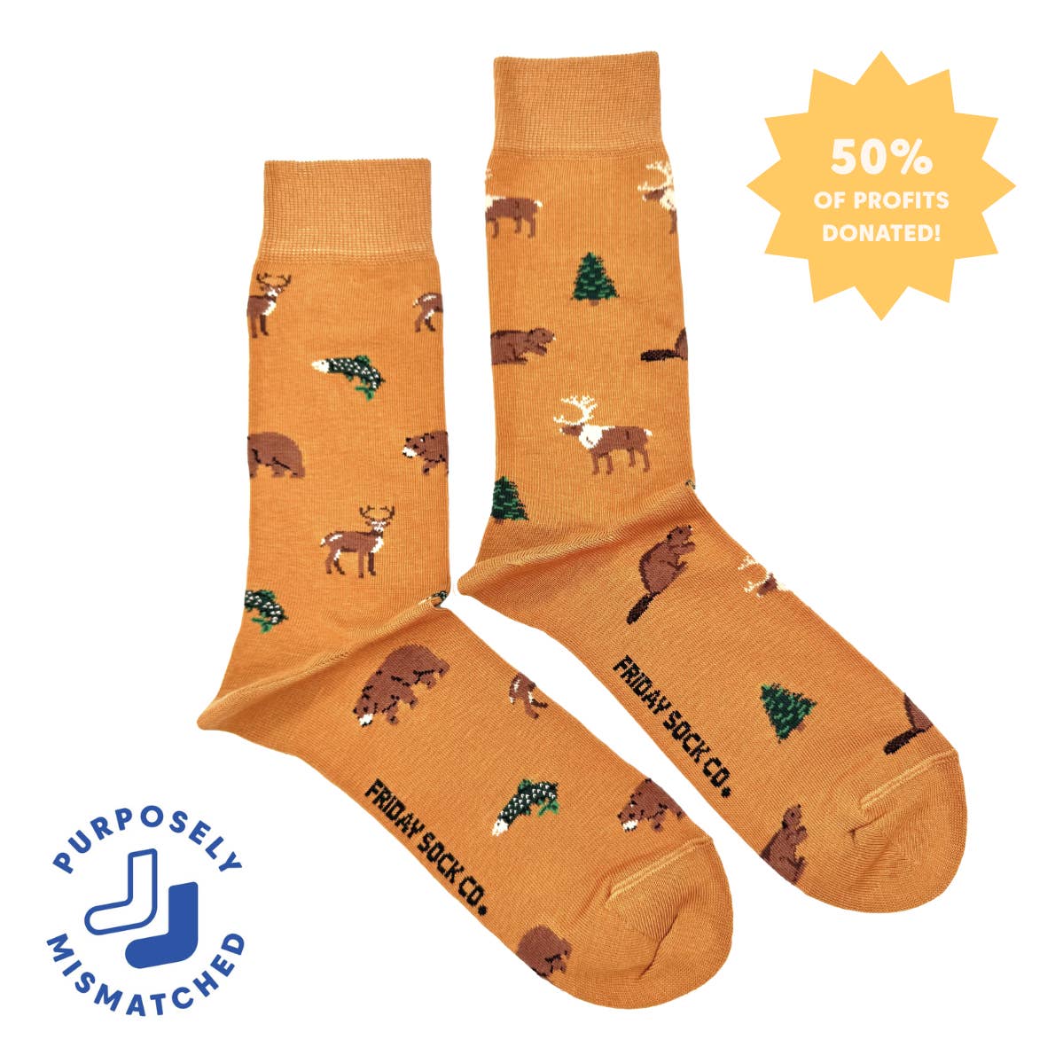 Friday Sock Co. - Men's Wildlife This Did Good Socks - Outdoorsy Gift For Dad