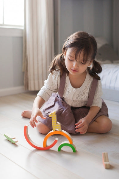 Wooden Balancing Game Wild Rainbow