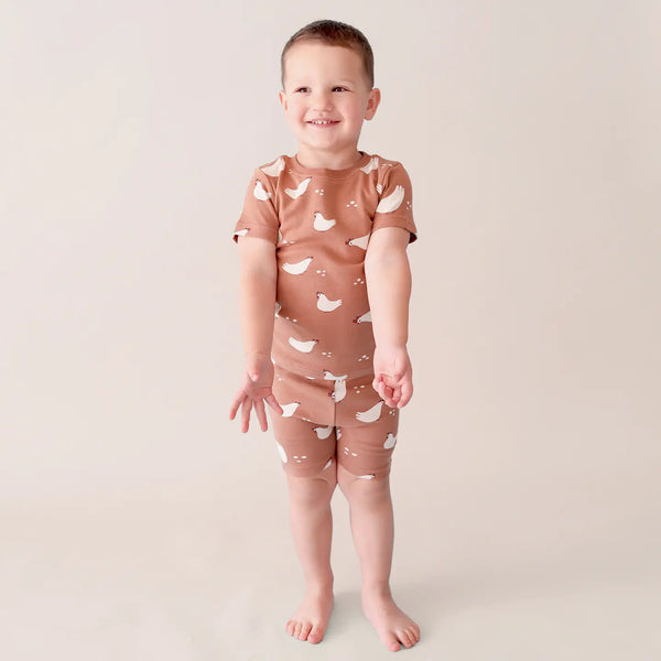 Parade Organics - "My Jammies" Organic Kids Summer Pajamas Chickens