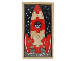 321 Blast Off Puzzle - Multilingual Space Puzzle