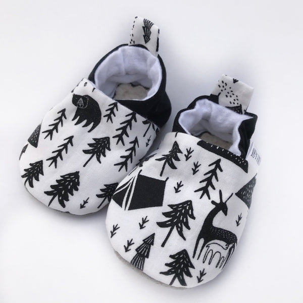 Woodland Baby Shoes Gray Faux Suede