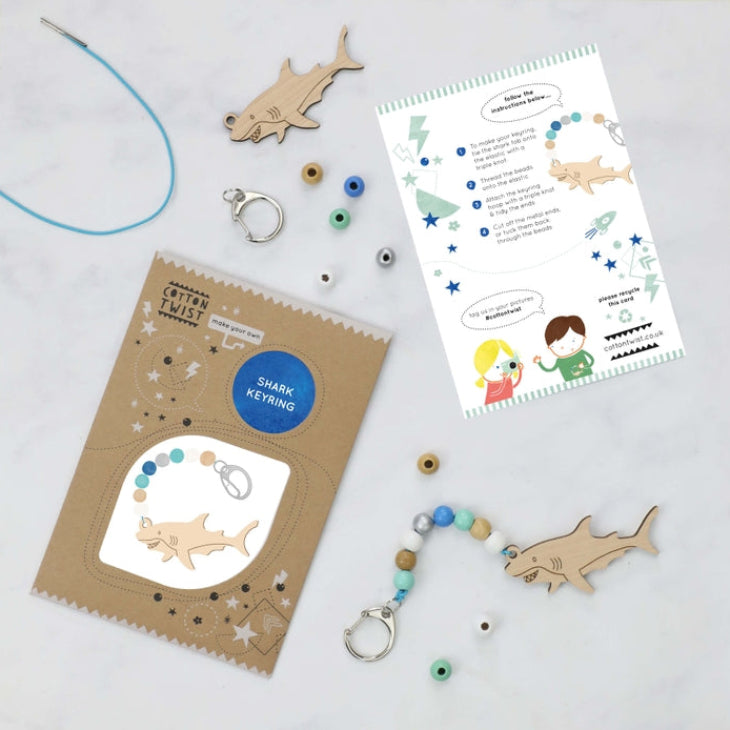 Cotton Twist - Make Your Own Shark Keyring Kit