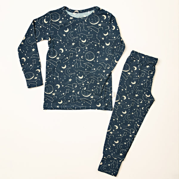 Infant/ Toddler Bamboo Sleeper Midnight Blue Constellation Pajamas