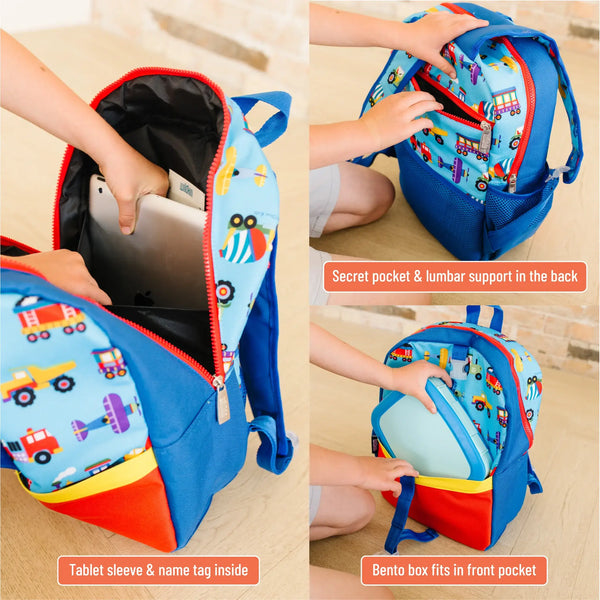 Wildkin - Trains, Planes & Trucks - Pack-It-All Backpack