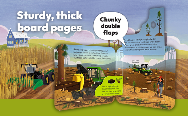 Cottage Door Press - John Deere Kids Dirt Lift a Flap Board Book