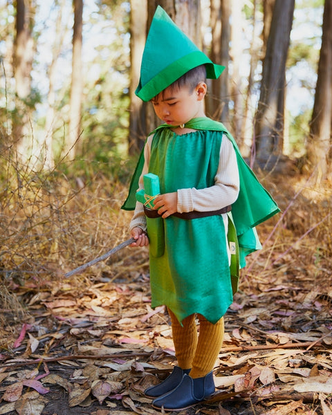 Peter Pan Hat - 100% Silk Cap For Dress-Up and Pretend Play