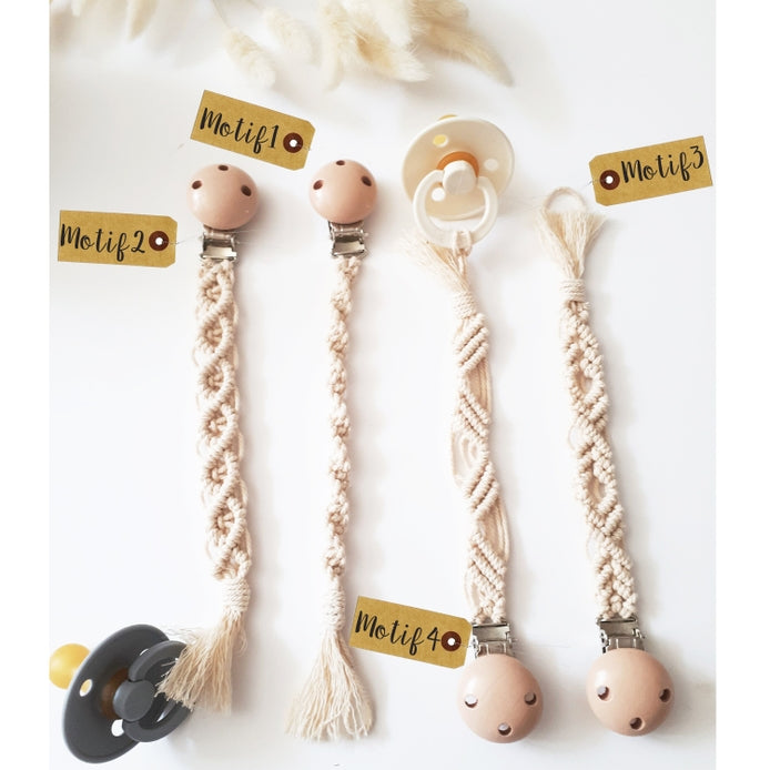 Honorine & Jean - Pacifier Clip (Natural Color) Wood Clip