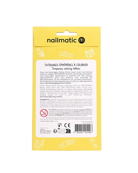 Nailmatic USA - Temporary Coloring Tattoos - Animals