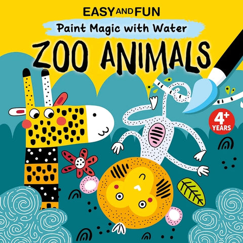 Painting Book - Paint Magic with Water: Zoo Animals