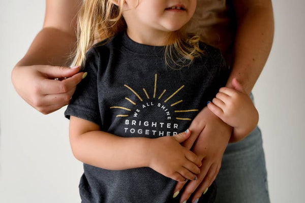 We All Shine Brighter Together Kids' Tee - Vintage Navy