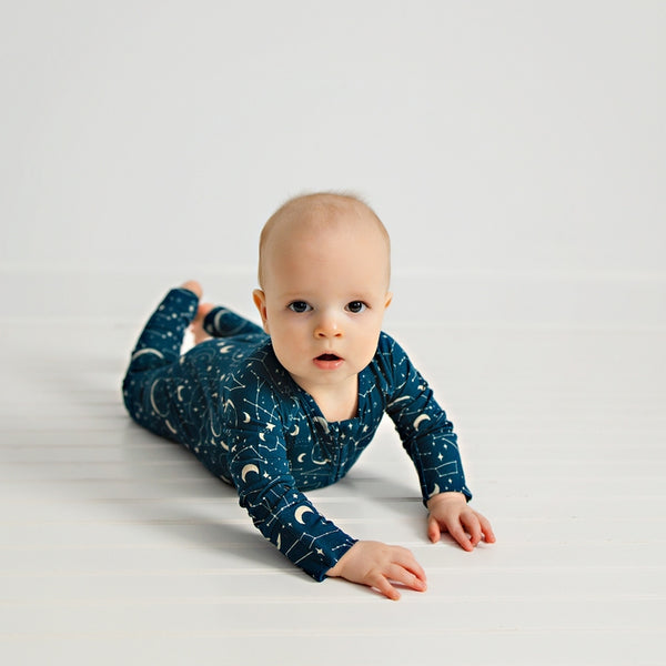 Infant/ Toddler Bamboo Sleeper Midnight Blue Constellation Pajamas
