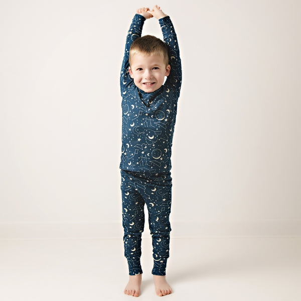 Infant/ Toddler Bamboo Sleeper Midnight Blue Constellation Pajamas