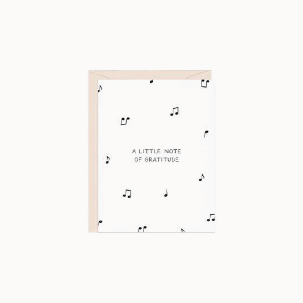 Amy Zhang A Little Note of Gratitude Music Pun Thank You Card