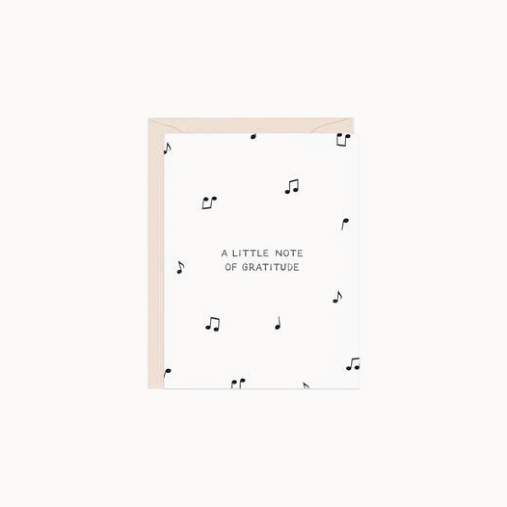 Amy Zhang A Little Note of Gratitude Music Pun Thank You Card