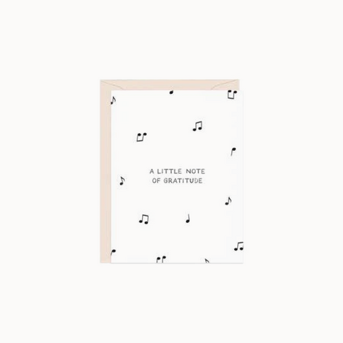 Amy Zhang A Little Note of Gratitude Music Pun Thank You Card