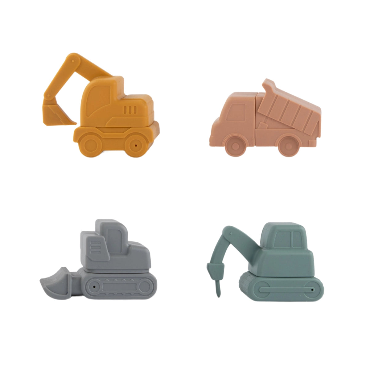Bug+Bean Kids - Construction Mold Free Bath Toy Set of 4