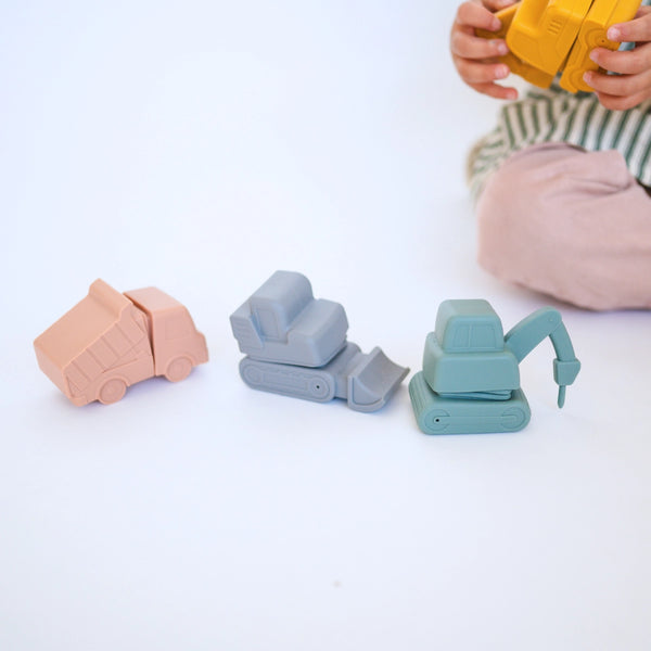 Bug+Bean Kids - Construction Mold Free Bath Toy Set of 4