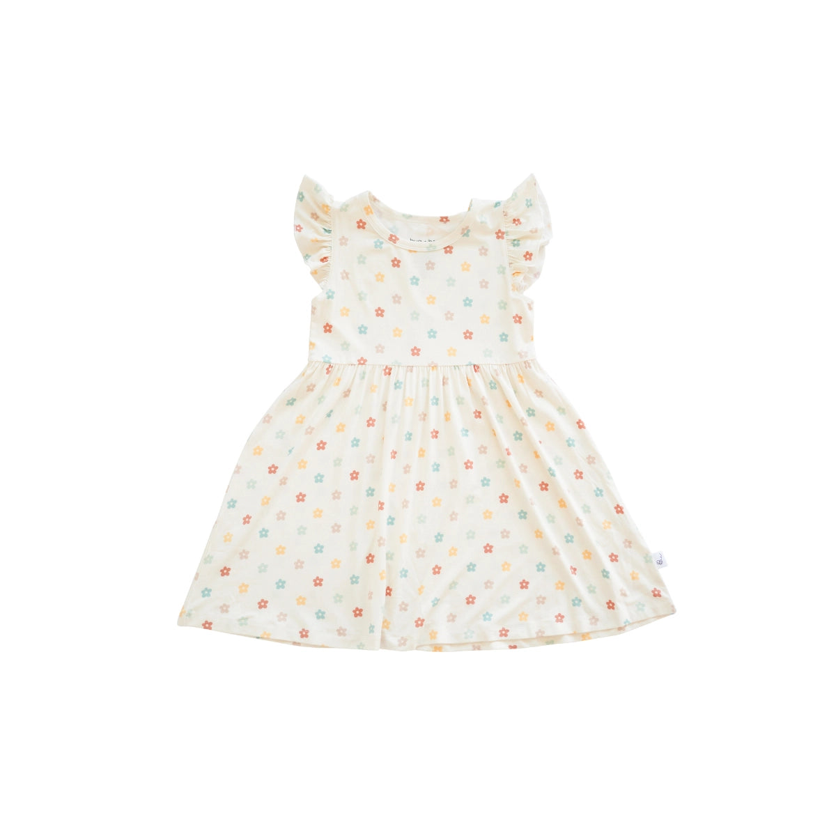 Bug+Bean Kids - Bamboo Short Sleeve Twirl Dress - Sunlit Daisy