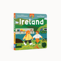 Cover of 'Barefoot Books - Our World: Ireland Board Book' featuring colorful illustrations of characters engaging with Irish culture and landscapes.
