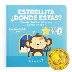 Binibi - Estrellita Bilingual Musical Book: Spanish Nursery Rhymes