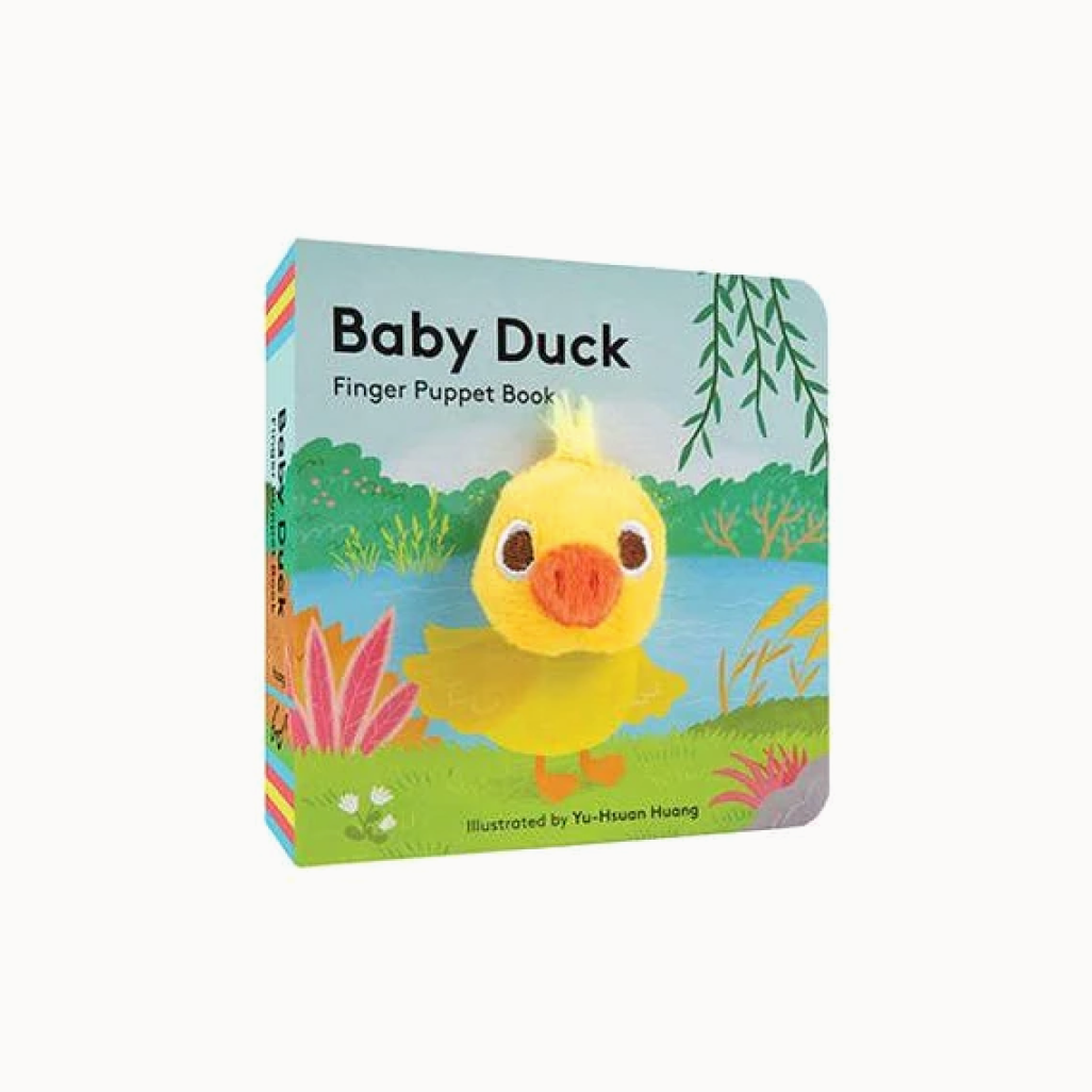 Baby Duck finger puppet book with colorful cover and duck illustration