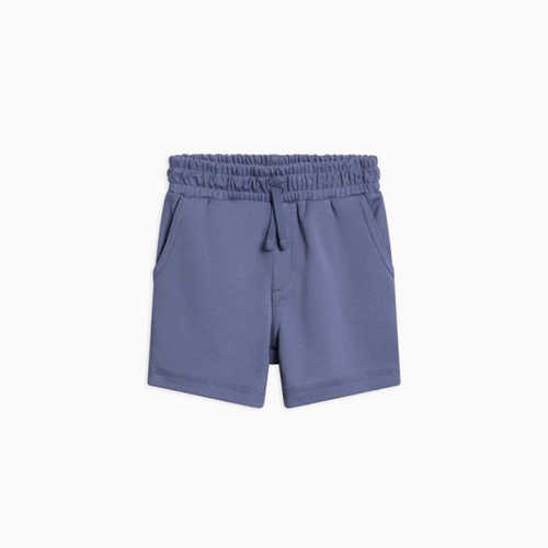 Blue toddler shorts with drawstring