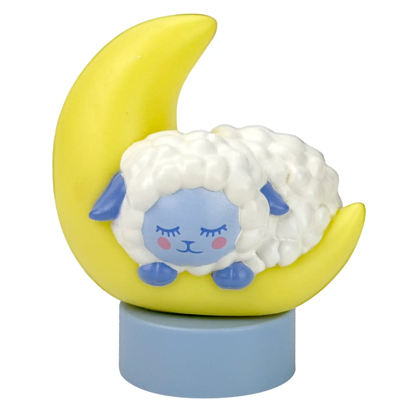 sheep sleeping on a moon on white background
