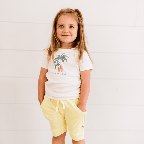 Graphic short-sleeve tee - Beach vibes palms